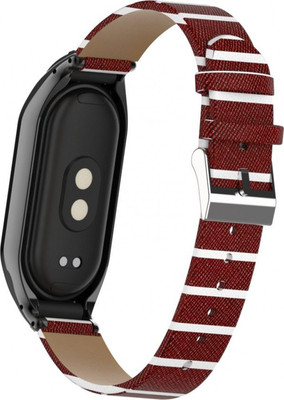 Ремешок для фитнес-трекера Rumi Ecoleather для Xiaomi Smart Band 8/9 (красный/белый) - 