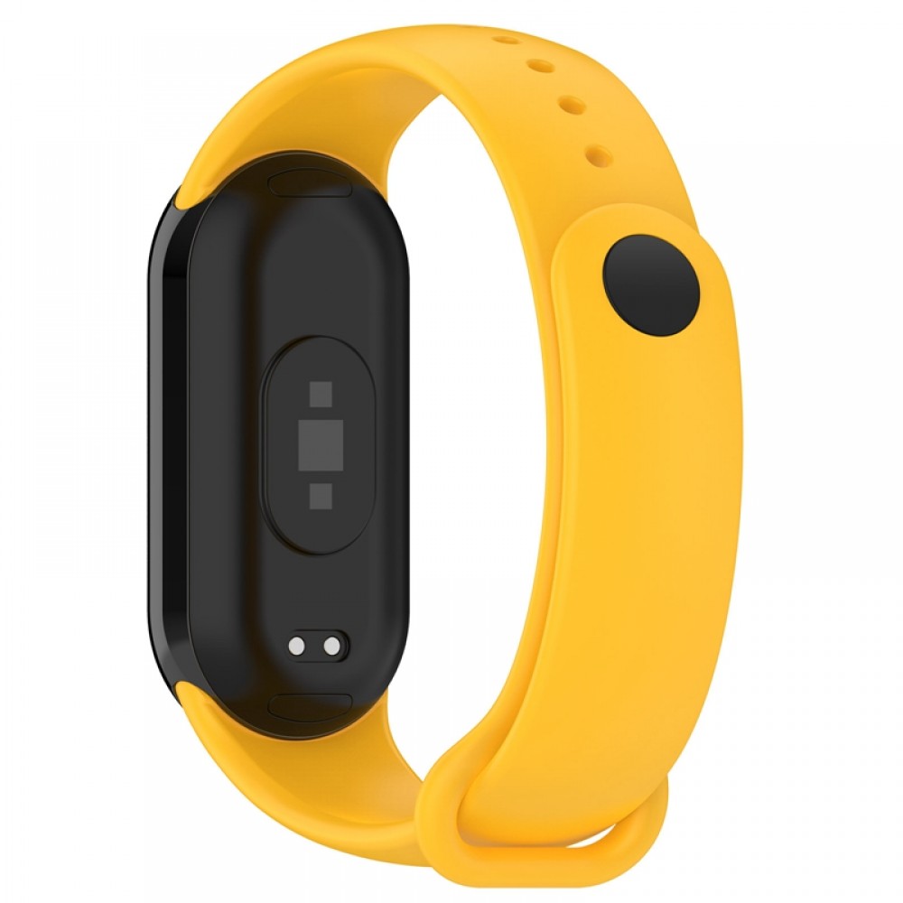 Ремешок для фитнес-трекера Rumi Metalfix для Xiaomi Smart Band 8/9 (желтый) — фото 4