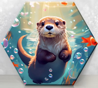 

Картина по номерам, Милая морская выдра 37x32 / VSH0002