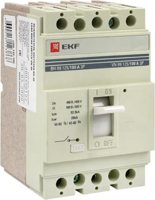 Выключатель нагрузки EKF ВН-99 125/100А 3P / sl99-125-100 - 