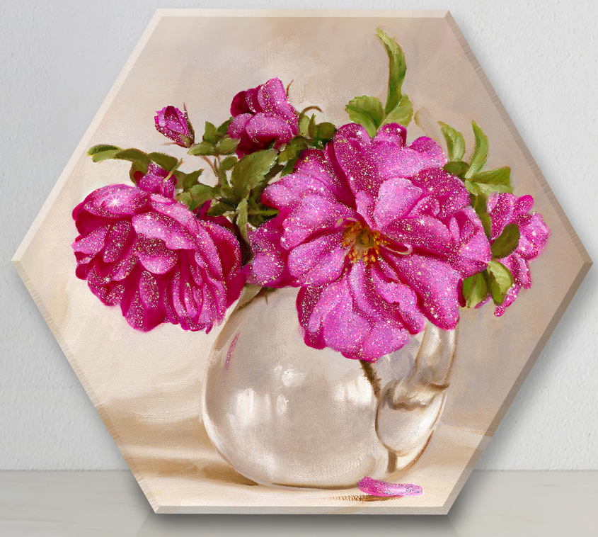Картина по номерам Флюид Бузин. Розовый букет 37x32 / VSH0007