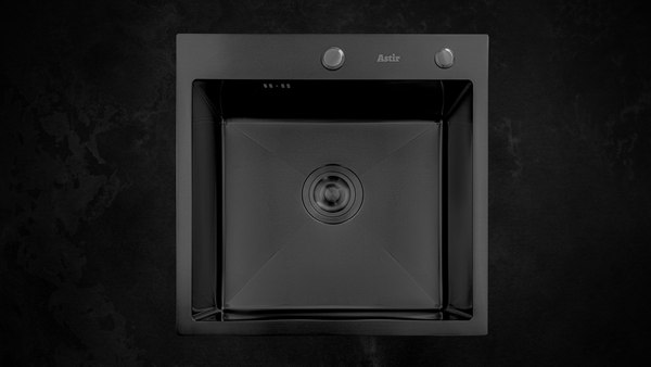 Купить Мойка кухонная Astir PVD Black 50x50B  