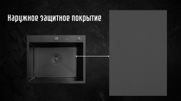 Купить Мойка кухонная Astir PVD Black 60x50B  