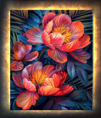 

Картина по номерам, Красные цветы 40x50 / LHR0026
