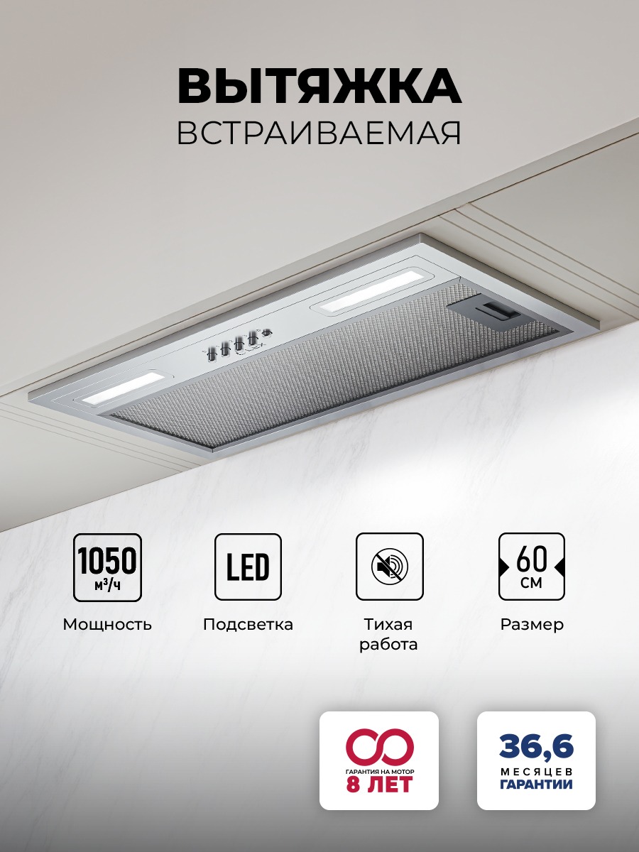 Вытяжка скрытая Lex Hyper 600 IX — фото 6