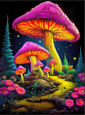 

Картина по номерам, Фантазийные грибы 40x50 / FHR0429
