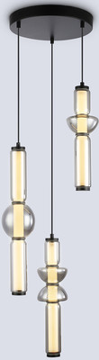 Люстра Ambrella LH11026/3 BK/SM (черный/дымчатый) -