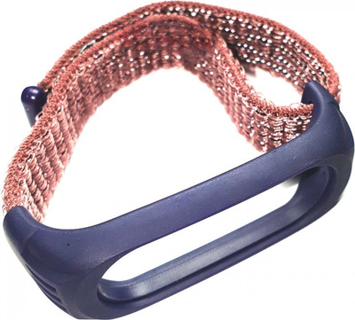 Ремешок для фитнес-трекера Rumi Нейлоновый для Xiaomi Mi Band 6/5 (фиолетовый/коричневый) - 