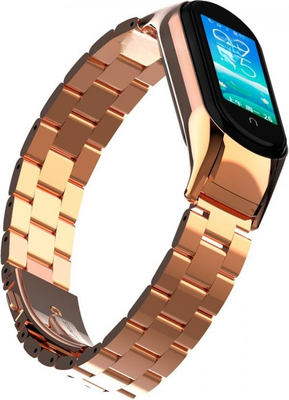 Ремешок для фитнес-трекера Rumi Heavy для Xiaomi Mi Band 5/6 (розовое золото) - 