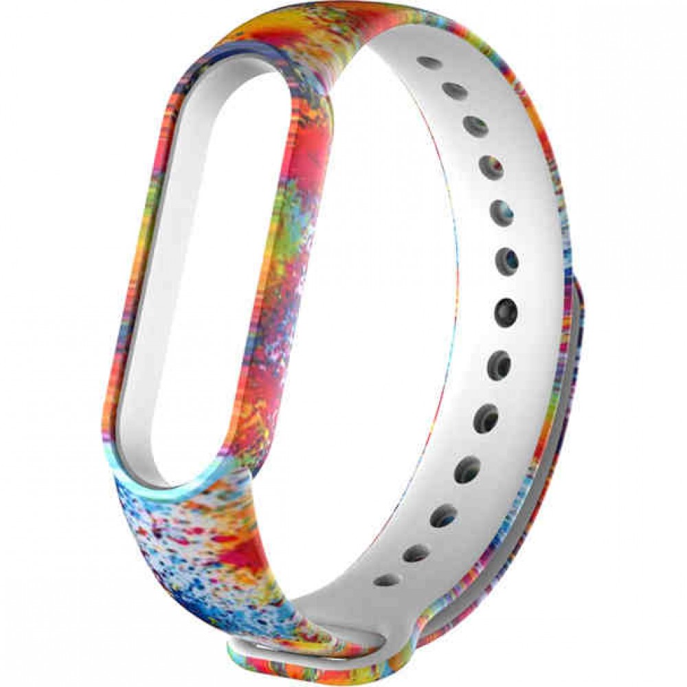 Ремешок для фитнес-трекера Rumi Для Xiaomi Mi Smart Band 6/Mi Band 5 (цветные брызги) — фото 1