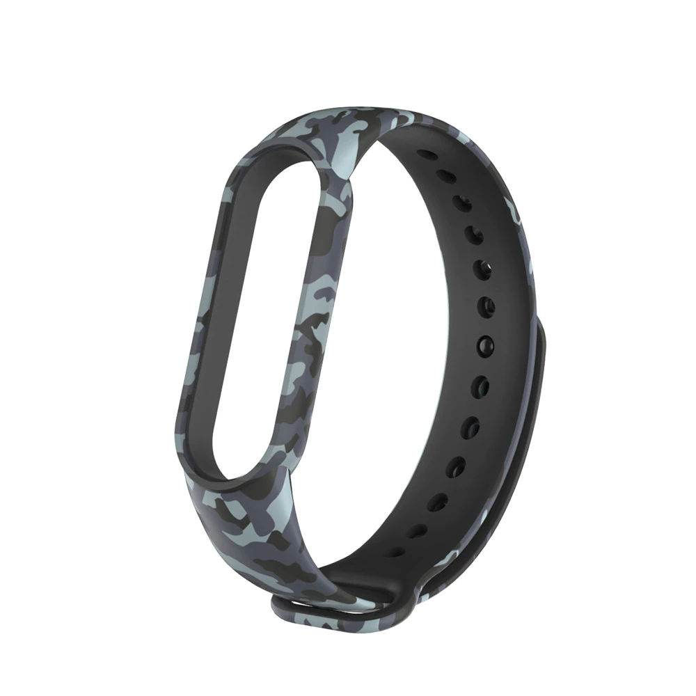 Ремешок для фитнес-трекера Rumi Для Xiaomi Mi Smart Band 6/Mi Band 5 (серый камуфляж) — фото 1
