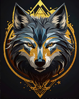 Картина по номерам Флюид Портрет волка 40x50 / BHR0579 -