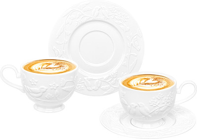 Кружка с блюдцем Elan Gallery Птички на ветке / 540876_2 - 