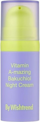 Крем для лица By Wishtrend Ретиналь и бакучиол Vitamin A-mazing Bakuchiol Night Cream (10г) - 