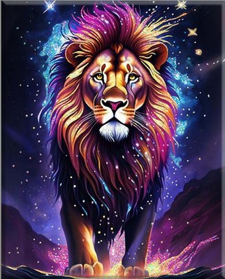 

Картина по номерам, Космический лев 40x50 / BSH0004