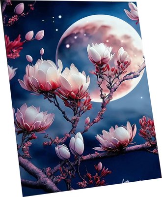 

Картина по номерам, Цветущая магнолия 40x50 / SHR0535