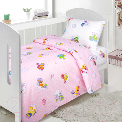 Комплект постельный для малышей АртПостель Бусинка 922 (розовый)