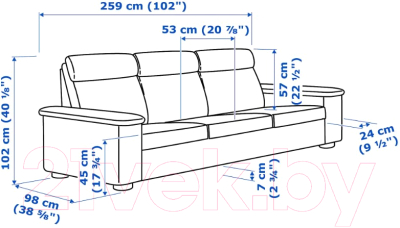 Диван Ikea Лидгульт 292.570.33