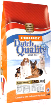 Сухой корм для собак Fokker Dutch Quality Puppy Junior L / 6520 (20кг)
