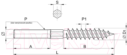 Шпилька ЕКТ C70614 (100шт)