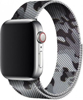 Ремешок для умных часов Rumi Milanese Loop для Apple Watch 42/44/45мм (серый камуфляж) - 