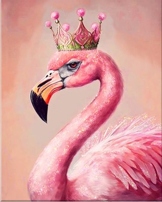 

Картина по номерам, Королевский фламинго 40x50 / SHR0581