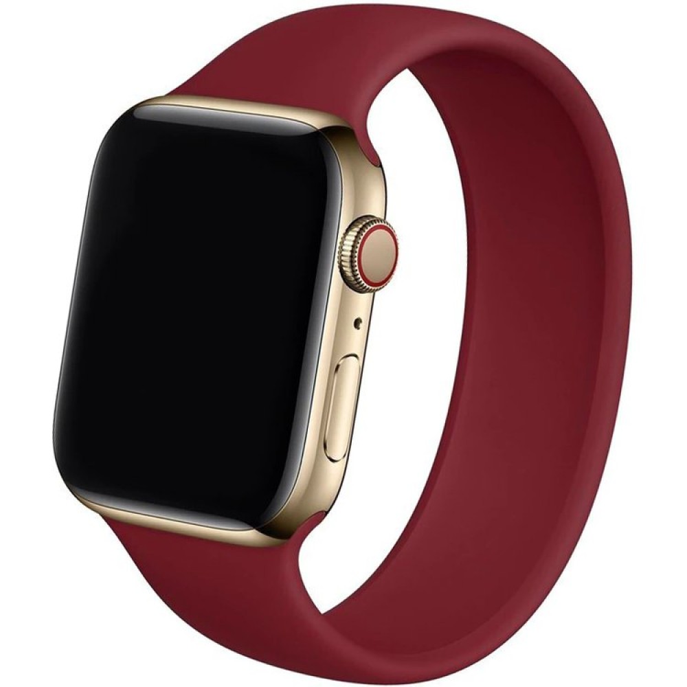 Ремешок для умных часов Rumi Mono для Apple Watch 42/44/45мм (бордовый, без застежки) — фото 1