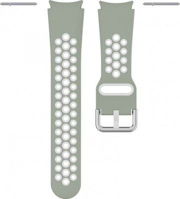 Ремешок для умных часов Rumi N-style для Samsung Galaxy Watch4/5/6 (20мм, лавровый/белый) - 