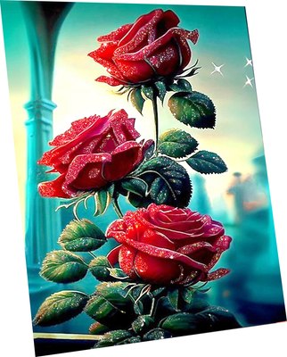 

Картина по номерам, Бордовые розы 40x50 / SHR0552