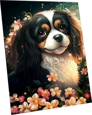 

Картина по номерам, Чарльз спаниель 40x50 / SHR0556