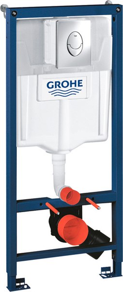 Унитаз подвесной с инсталляцией Lauter Longer 2110822 + GROHE Rapid SL 38721001 с кнопкой (овальная, хром)