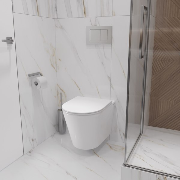 Унитаз подвесной с инсталляцией Lauter Longer 2110822 + GROHE Rapid SL 38721001 с кнопкой (овальная, хром)