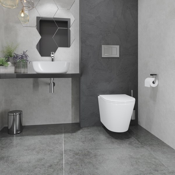 Унитаз подвесной с инсталляцией Lauter Longer 2110822 + GROHE Rapid SL 38721001 с кнопкой (овальная, хром)