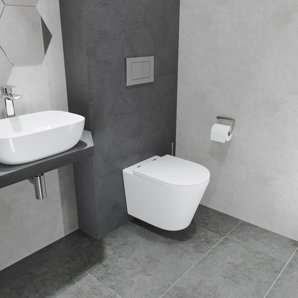 Унитаз подвесной с инсталляцией Lauter Longer 2110822 + GROHE Rapid SL 38721001 с кнопкой (овальная, хром)