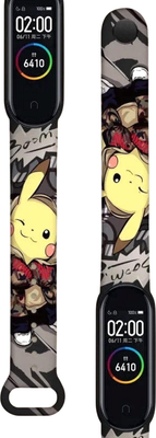 Ремешок для фитнес-трекера Rumi Для Xiaomi Mi Smart Band 6/Mi Band 5 (Пикачу) - 