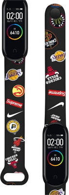 Ремешок для фитнес-трекера Rumi Для Xiaomi Mi Smart Band 6/Mi Band 5 (баскетбол) - 