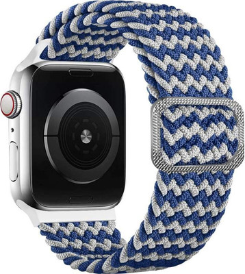 Ремешок для умных часов Rumi Wick для Apple Watch 42/44/45мм (белый/синий/полосы) - 