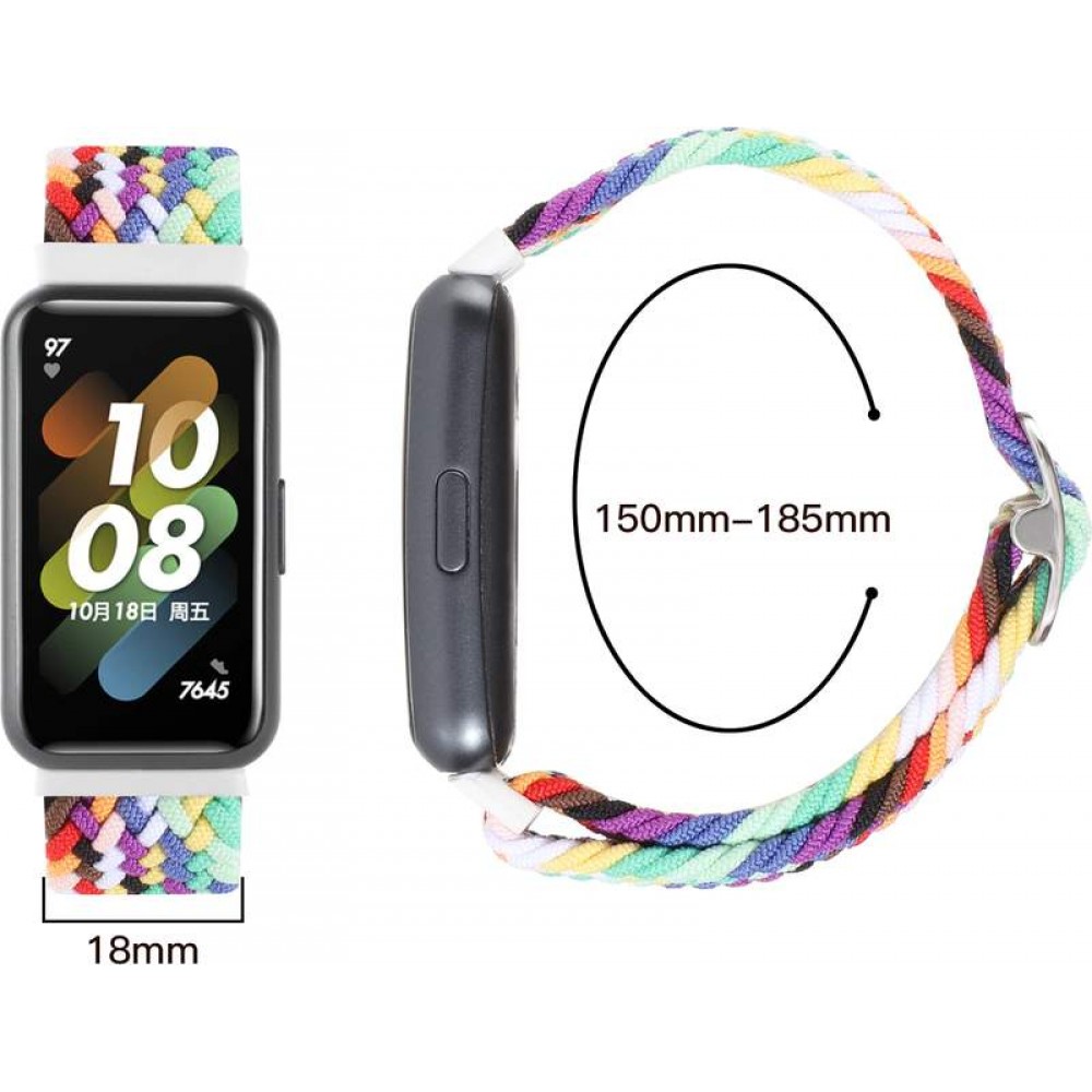 Ремешок для фитнес-трекера Rumi Wick для Huawei Band 7 (салатовый микс) — фото 3