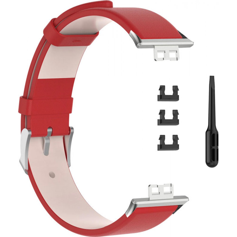 Ремешок для умных часов Rumi Кожаный для Huawei Watch Fit/Watch Fit Elegant (красный) — фото 1