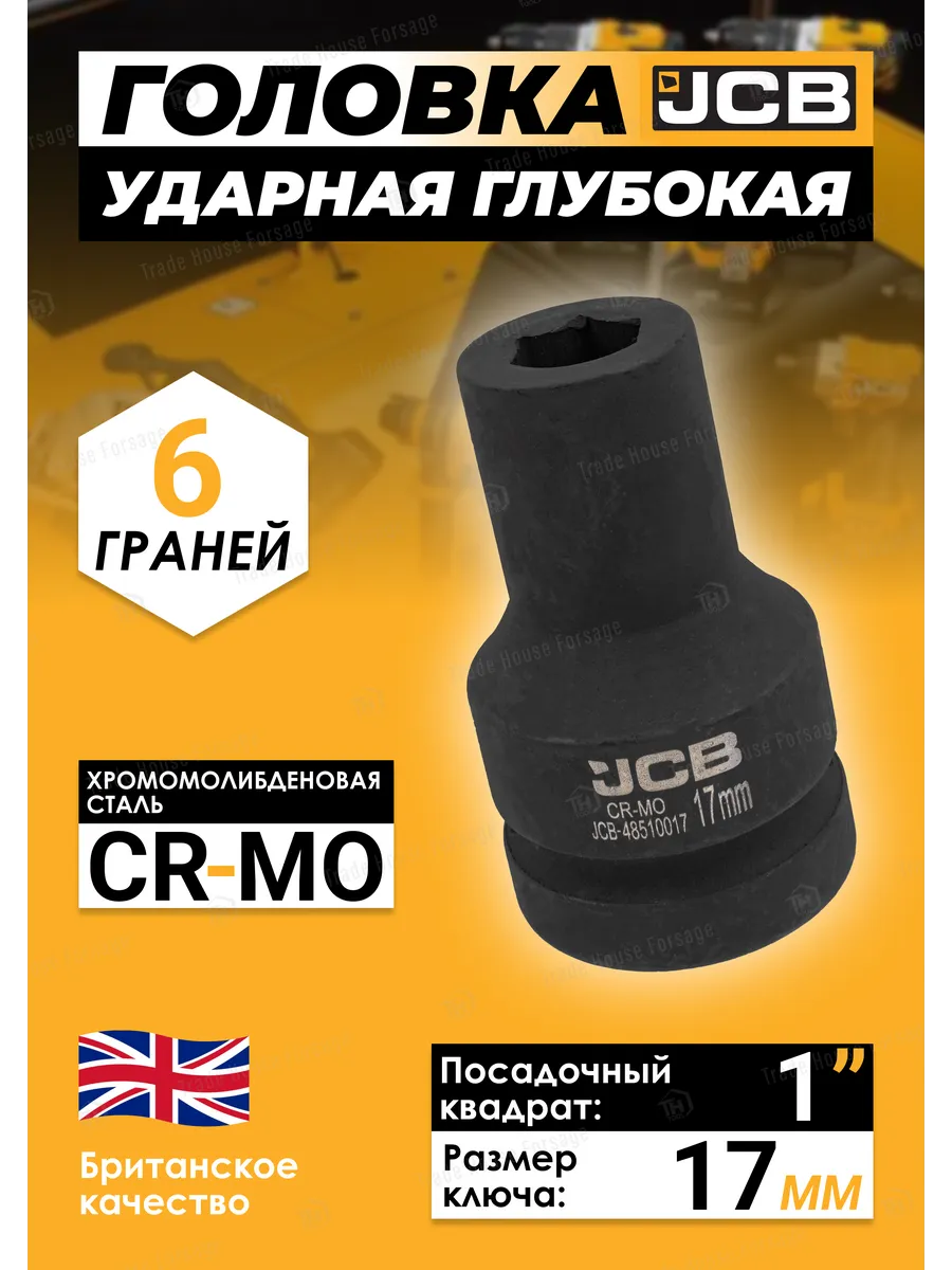 Головка слесарная JCB JCB-48510017 (60616) — фото 2