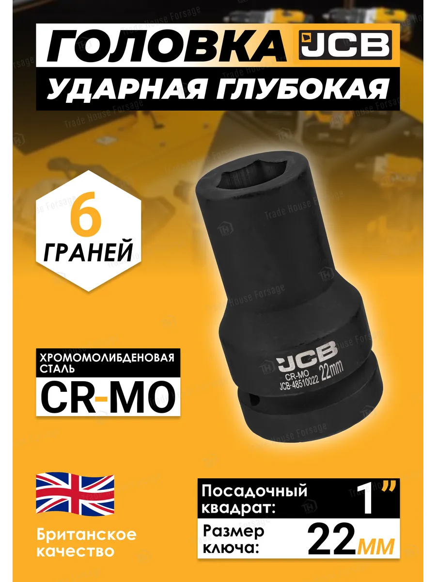 Головка слесарная JCB JCB-48510022 (60619) — фото 2