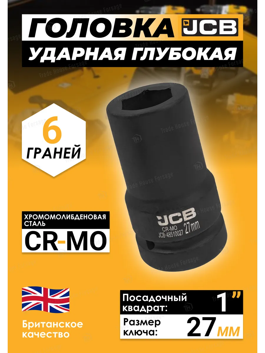 Головка слесарная JCB JCB-48510027 (60622) — фото 2