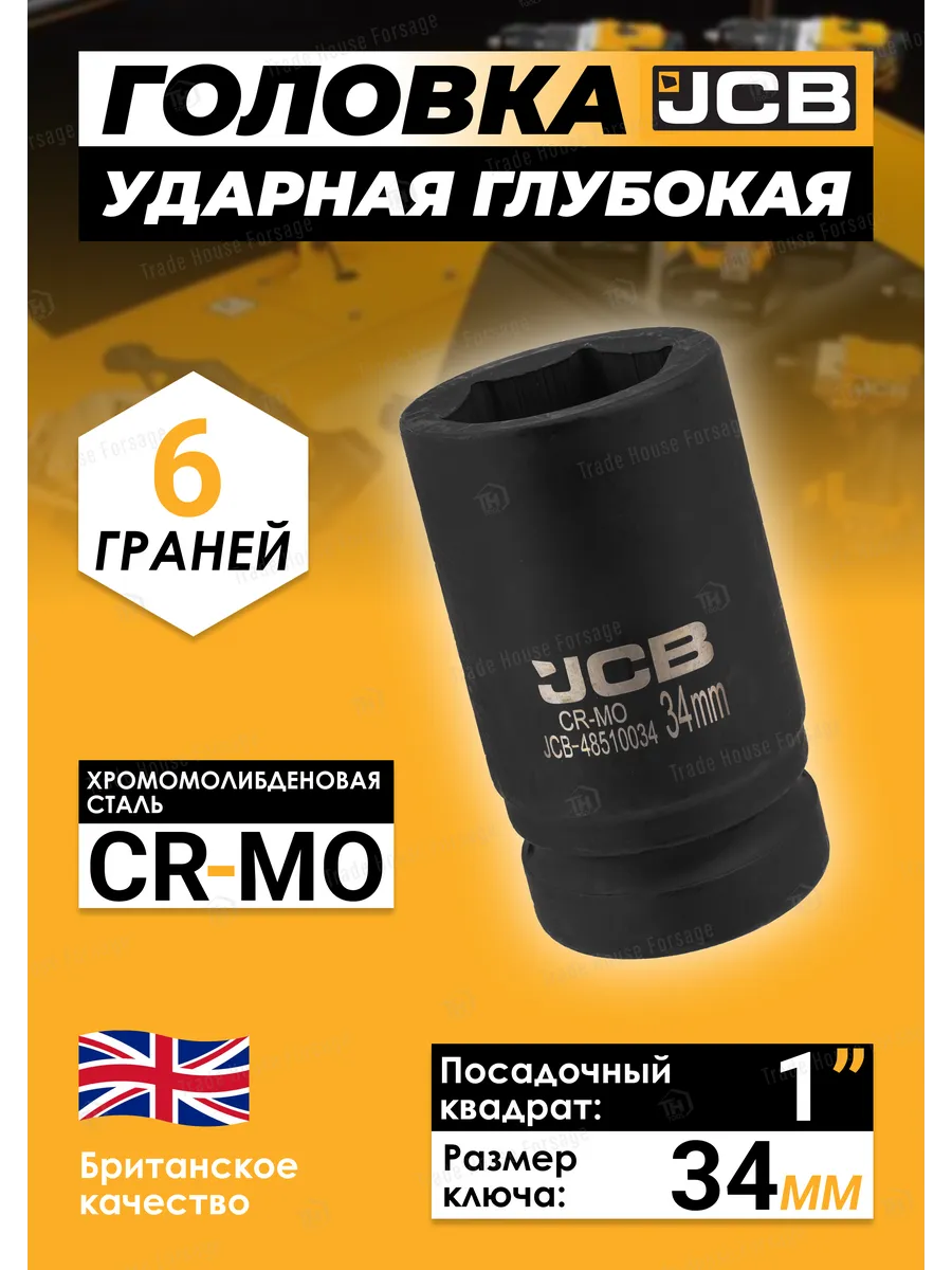 Головка слесарная JCB JCB-48510034 (60626) — фото 2