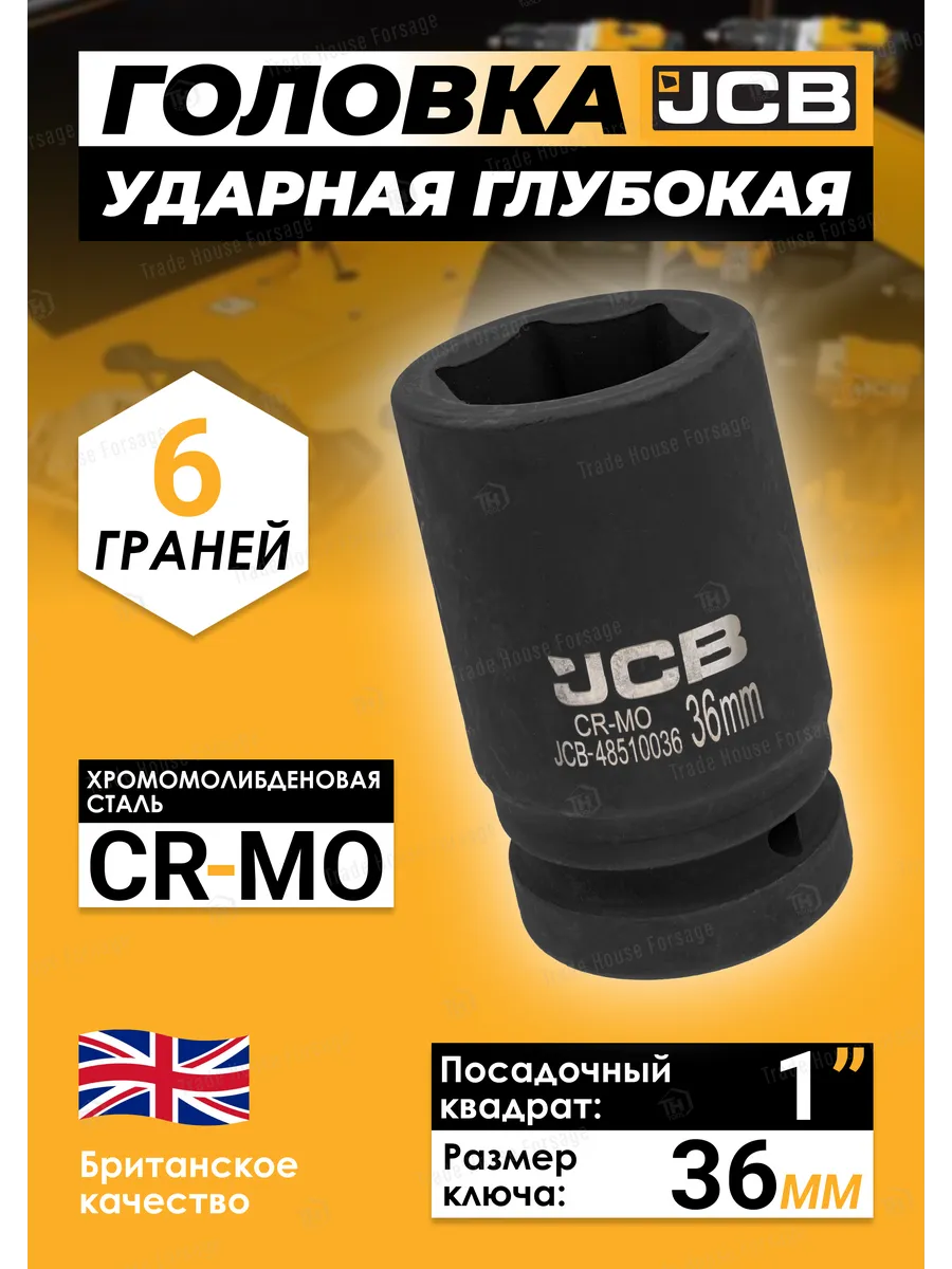 Головка слесарная JCB JCB-48510036 (60628) — фото 2