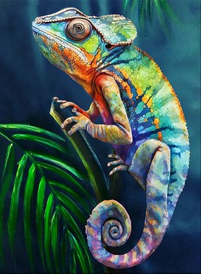 

Картина по номерам, Хамелеон 40x50 / FHR0578