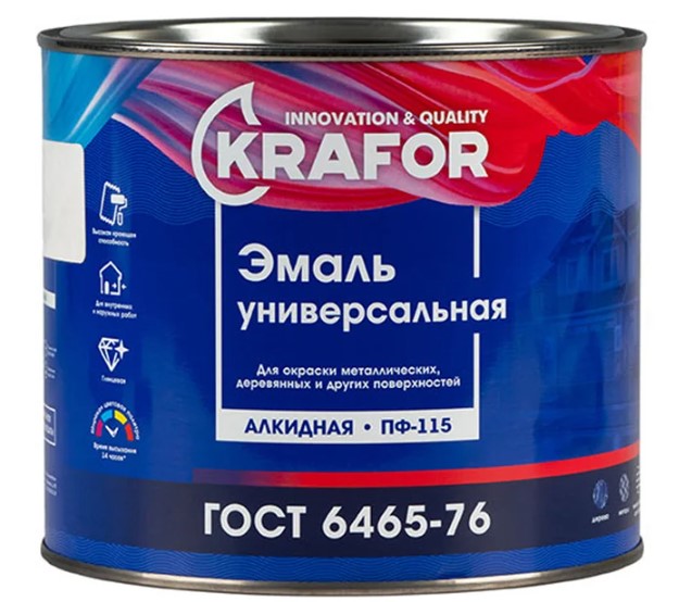 Эмаль Krafor ПФ-115 (1.8кг, светло-фиолетовый)