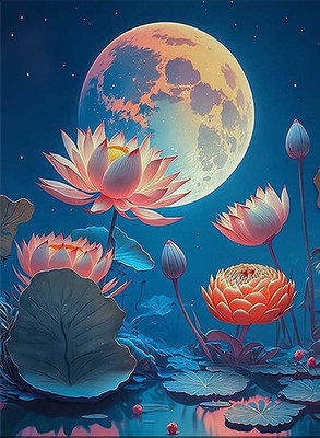 

Картина по номерам, Лунный лотос 40x50 / FHR0587
