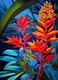 Картина по номерам Молли Тропические цветы 40x50 / FHR0633 -