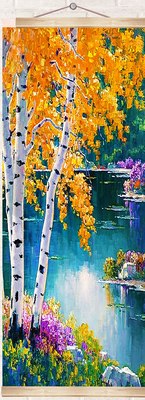 

Картина по номерам, Осенняя береза 35x88 / HRP0168