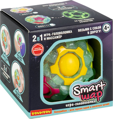 Игра-головоломка Bondibon  2в1 Smart Шар-массажер / ВВ6111 - 